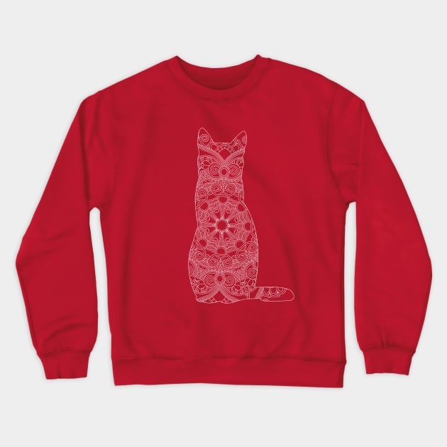 Cat Mandala Crewneck Sweatshirt by KneppDesigns